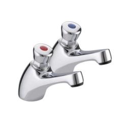 Bristan Value Chrome Non Concussive Basin Taps VA NC 1/2 C