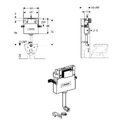 Geberit Alpha Concealed Cistern 12cmD 109.012.00.1