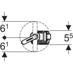 Geberit Type 323AG Bottom Entry Fill Valve with Plastic Nipple 1/2" 136.760.00.1