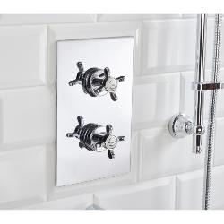 Bristan 1901 Recessed Thermostatic Dual Control Chrome Shower Valve Chrome N2 SHCVO C