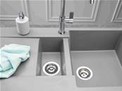 Reginox Amsterdam 15 Grey Silvery Granite - 1.5 Bowl Kitchen Sink with Waste Included