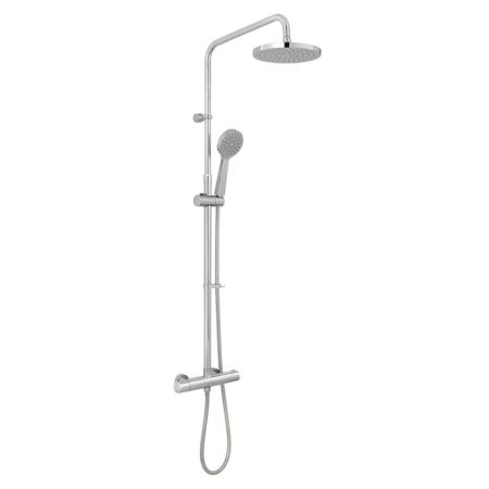 Vado Sirkel Exposed Thermostatic Shower Column with Easy Fit Mounting Brackets AX-SIR-149T-RRK/B-CP