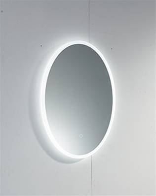 Plumb2u Duero 700 x 500mm Oval Illuminated LED Mirror - Clear Glass BUO7050W