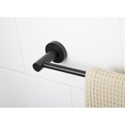 Bristan Round Towel Rail Brass Black RD RAIL BLK