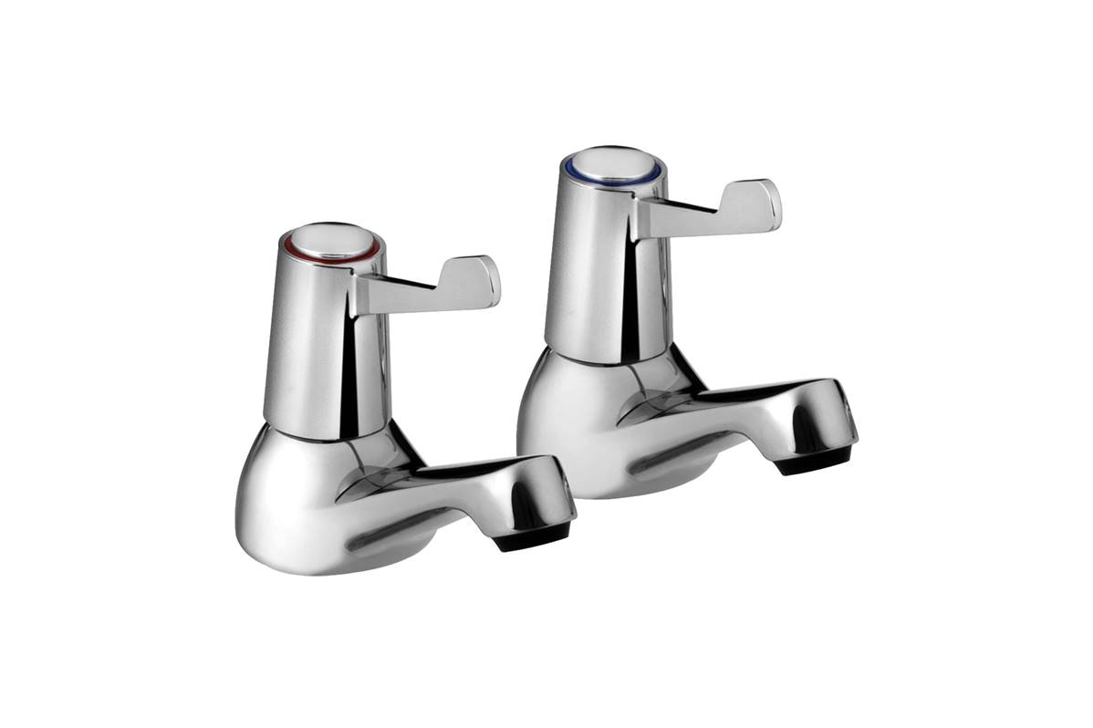 Bristan Lever Chrome Basin Taps with Ceramic Disc Valves VAL2 1/2 C CD