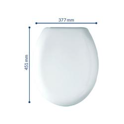 Thomas Duddley Rhianna Glossy White Toilet Seat - Top Fix Hinge with Quick Release Mechanism 326618