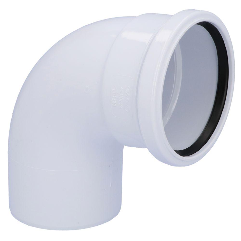 An image of Davant 92ø Ss Bend 110mm White Pushfit Spw0004