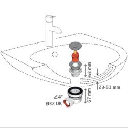 Wirquin Nano 6.7 Quick Clac All-in-One Basin Waste & Trap Matt White 30724956