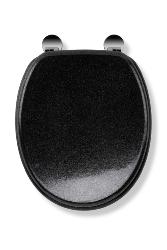 Croydex Black Quartz Toilet Seat WL601821H