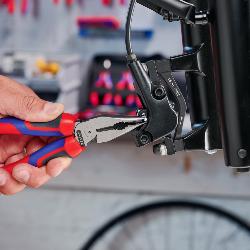 Knipex Needle-Nose Combination Pliers with Comfort Handles Black Atramentized 185mm 08 22 185