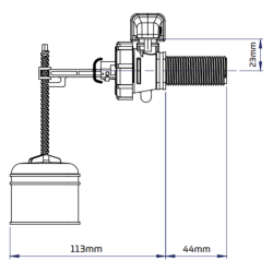 Thomas Dudley Hydroflo Side Inlet Float Valve 313079