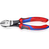 Knipex High Leverage Diagonal Cutter with Comfort Handles Black Atramentized 180mm 74 02 180