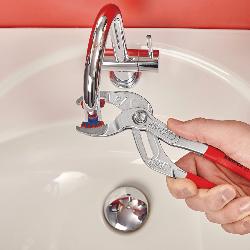 Knipex Siphon and Connector Pliers with Exchangeable Plastic Jaws Chrome-plated 250mm 81 13 250