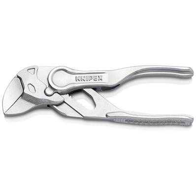 An image of Knipex Xs Pliers Wrench Chrome-plated 100mm 86 04 100 Bk