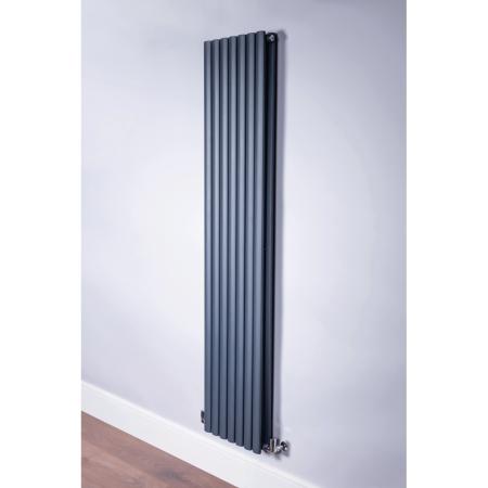 DQ Heating Cove Double Vertical Radiator 1800 x 531 in Anthracite