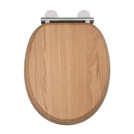 An image of Croydex Rutland Flexi-Fix Toilet Seat - Solid Oak WL602376H