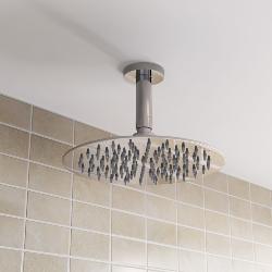 Bristan Stainless Steel Slimline 200mm Round Fixed Head FH SLRD01 C