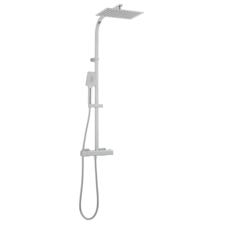 Vado Phase Adjustable Square Thermostatic Shower Column Chrome PHA-149RRK-CP