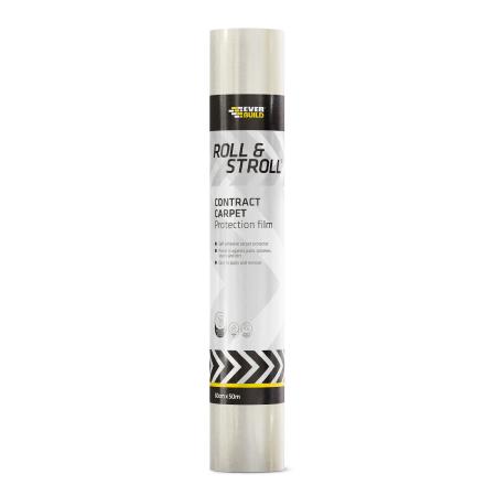 Everbuild Roll and Stroll Contract Carpet Protector Clear 600 mm x 50m