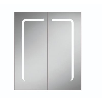 An image of HIB Stratus 60 LED Demisting Aluminium Mirror Cabinet 46900