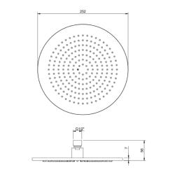 Villeroy & Boch Universal 250mm Round Shower Head Chrome TVC00000100061