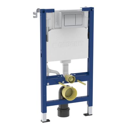 Geberit Alpha 98cmH Frame & Cistern, plus Alpha01 Square Flush Plate 458.037.21.2