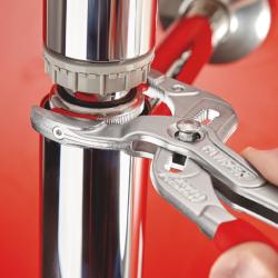 Knipex Siphon and Connector Pliers with Exchangeable Plastic Jaws Chrome-plated 250mm 81 13 250