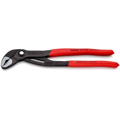 An image of Knipex Cobra High-tech Water Pump Pliers Plastic Coated Grey Atramentized 300mm ...