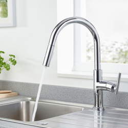 Bristan Jule Sink Mixer with pull-out extending hose and Eco Start JU PULLSNK C