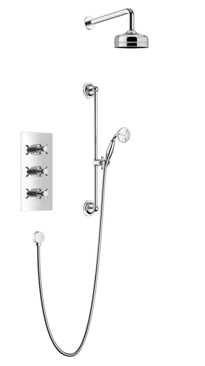 Heritage Dawlish Concealed Shower Valve w/ Deluxe Fixed Head SDCDUAL03