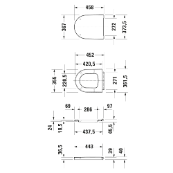Duravit ME by Starck Toilet Seat White 0020090000