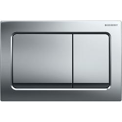 Geberit Alpha01 Square Dual Flush Plate - Chrome 115.055.21.1