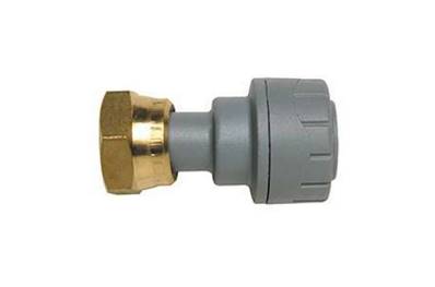 Polypipe PolyPlumb Straight Tap Connector (Brass Connecting Nut) 22mm x 3/4” (2) PB722