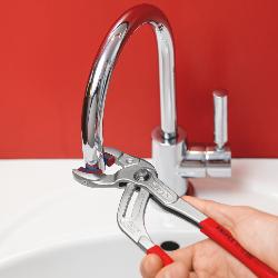 Knipex Siphon and Connector Pliers with Exchangeable Plastic Jaws Chrome-plated 250mm 81 13 250