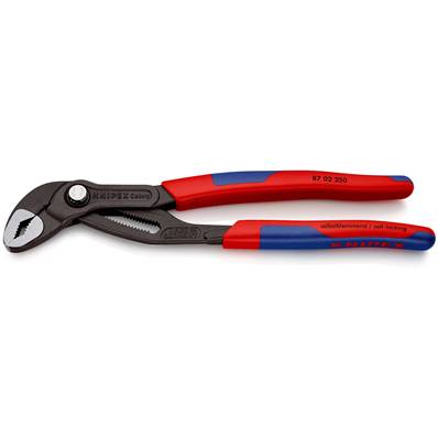 An image of Knipex Cobra High-tech Water Pump Pliers Multi-component Grips Grey Atramentized...