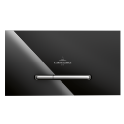 Villeroy & Boch ViConnect Glass Glossy Black Dual Flush Plate 922160RB