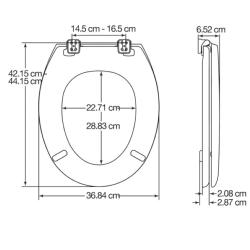 Bemis Danube White Toilet Seat & Cover 340180000