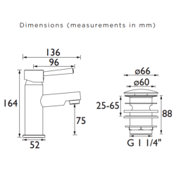 Bristan Mios Basin Mixer MIO BAS C