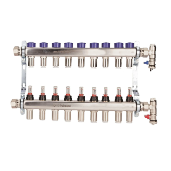 Polypipe 15mm Stainless Steel 9 Port Manifold PB12759