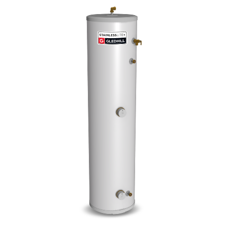 Gledhill StainlessLite Plus Unvented Direct Slimline 150L Hot Water Cylinder PLUDR150SL