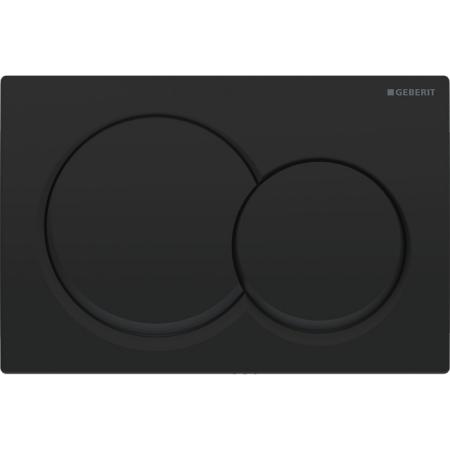 Geberit Alpha01 Round Dual Flush Plate - Matt Black 115.035.14.1