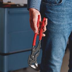 Knipex Pliers Wrench Plastic Coated Grey Atramentized 300mm 86 01 300