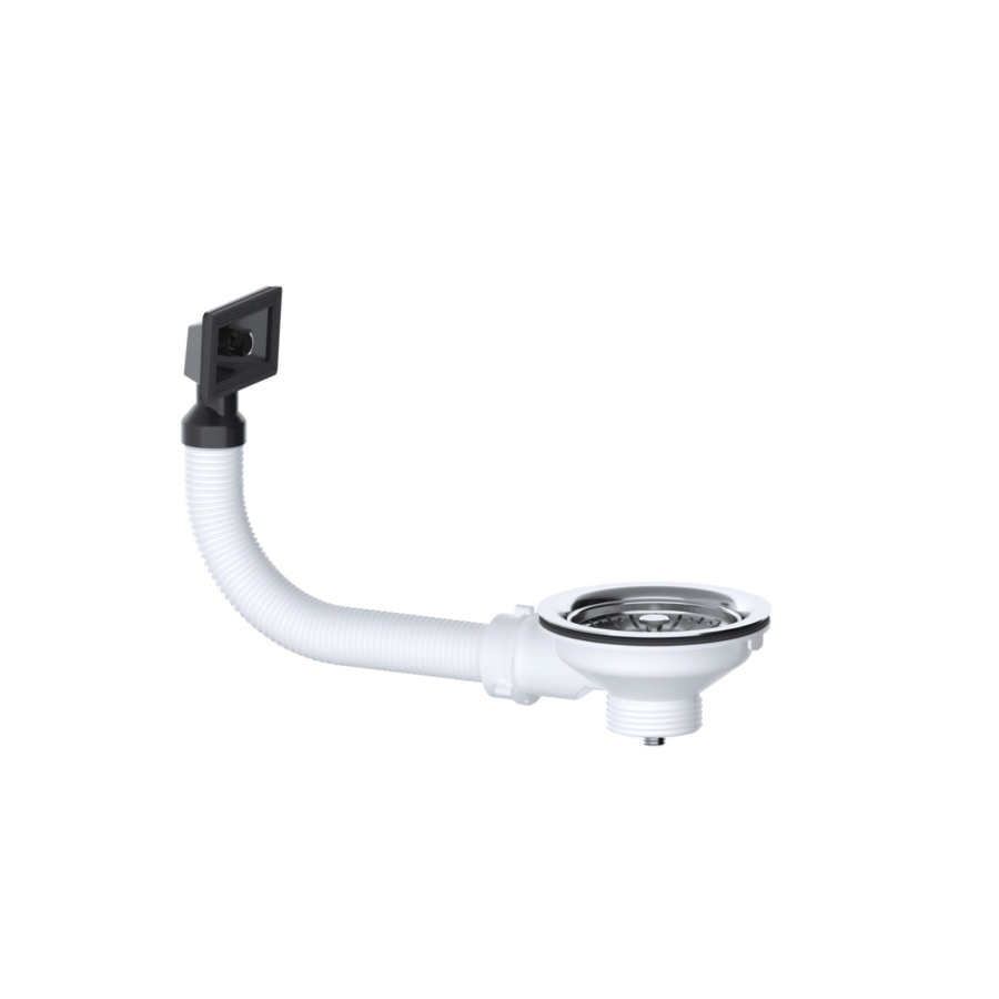 VIVA Universal Fit basket strainer waste, flexi Square overflow 40MM