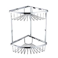 Bristan Two Tier Corner Fixed Wire Basket COMP BASK06 C