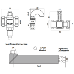 Inta 28mm Heat Pump Installer Pack INHPKIT1