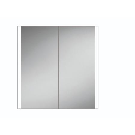 An image of HIB Paragon 80 LED Illuminated Aluminium Mirror Cabinet 52000