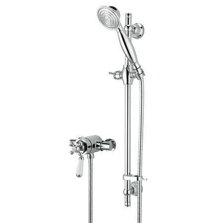 Bristan Regency Thermostatic Surface Mounted Shower Valve with Adjustable Riser Chrome R2 SHXAR C