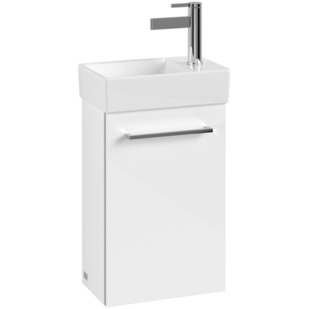 An image of Villeroy & Boch Avento Crystal White 360mm Wall Hung 1 Door Washbasin and Vanity...