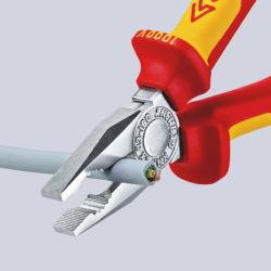Knipex Combination Pliers Multi-component Grips VDE Chrome-plated 180mm 03 06 180