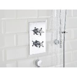 Bristan 1901 Recessed Thermostatic Dual Control Chrome Shower Valve Chrome N2 SHCVO C